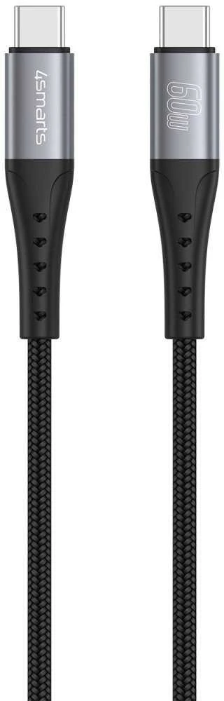 Kabelis USB 4smarts USB-C - USB-C 1.5 m Juodas (541454)