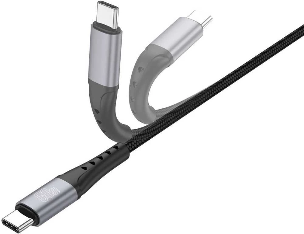 Kabelis USB 4smarts USB-C - USB-C 1.5 m Juodas (541454)