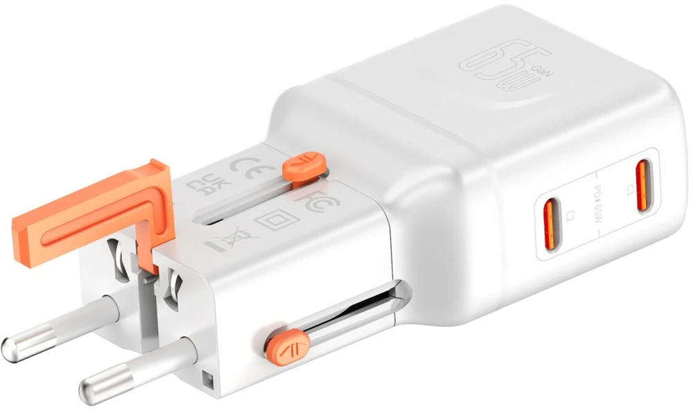 4smarts kelioninis adapteris „Nomad Pocket“ 65 W, baltas