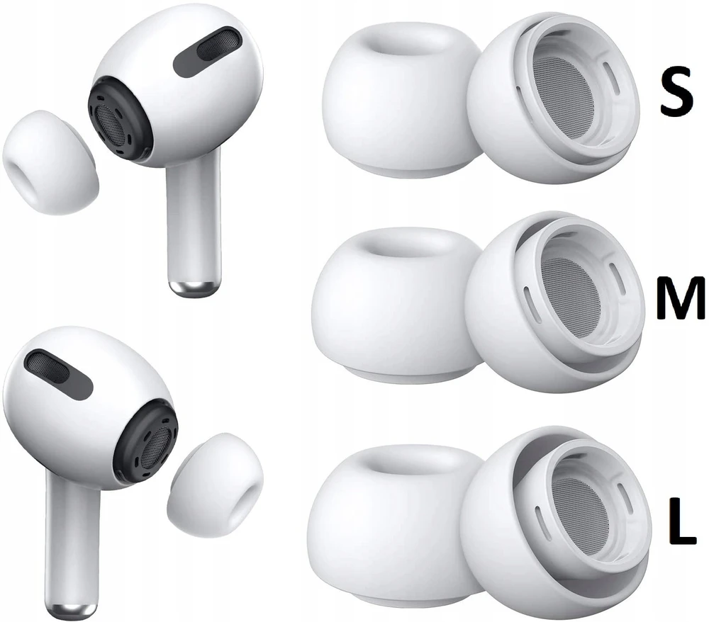TFO Telforceone Guminiai ausų pagalvėlės / antgaliai, skirti Apple Airpads Pro XS / S / L