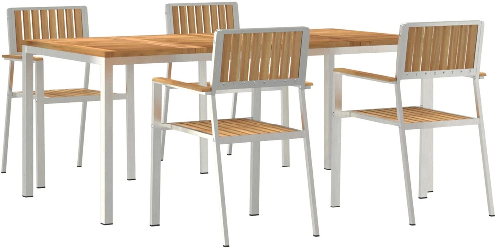 Lauko valgomojo komplektas 5 vnt. 180 x 90 x 75 cm