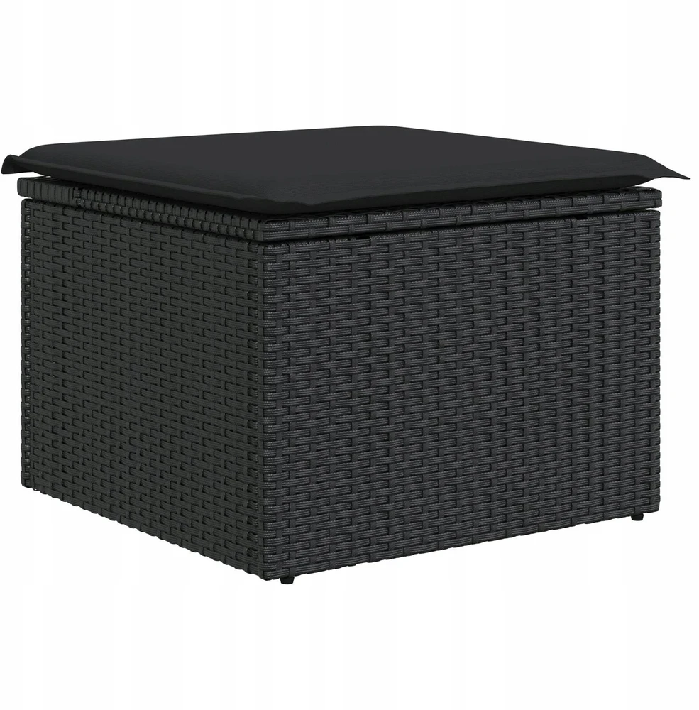 Lauko baldų komplektas Lauko sofa 5 vnt. Juoda poliratanas