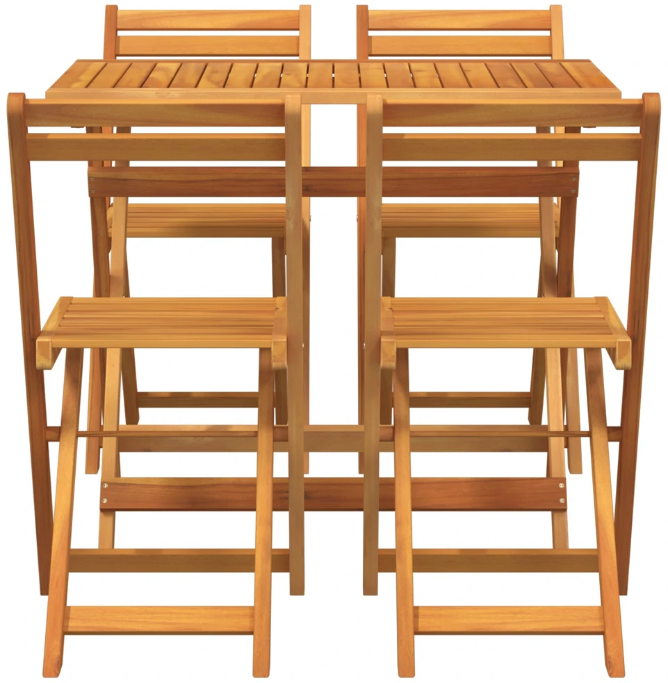 Lauko baldų komplektas Bistro komplektas 5 vnt. Natūralus aliejus