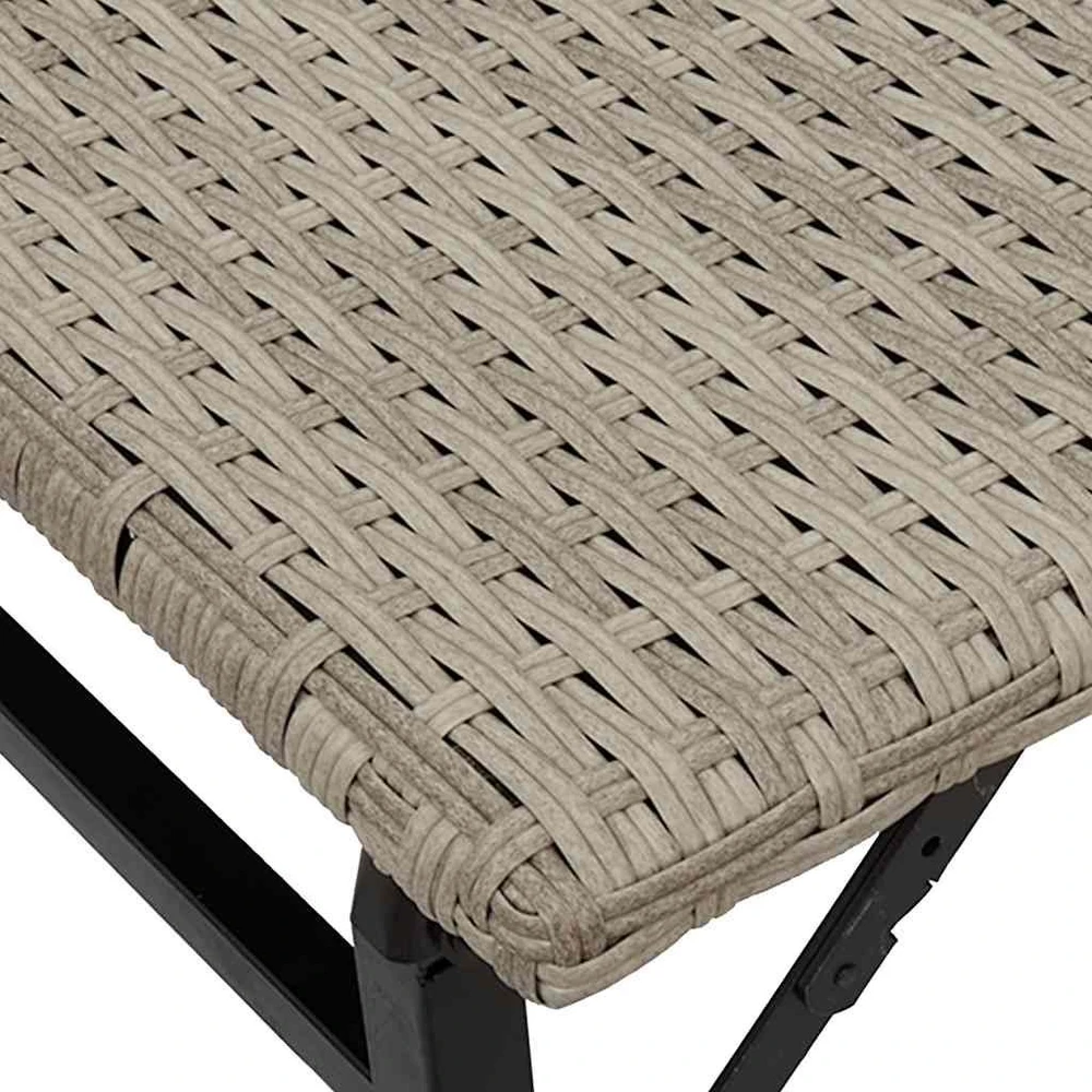 Sofa 5 dalių sodo kempingo komplektas, sulankstomas šviesiai pilkas