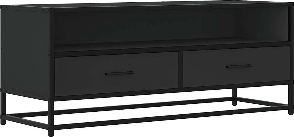 TV staliukas Televizoriaus spintelė, juoda, 100x34,5x40cm, mediena/metalas