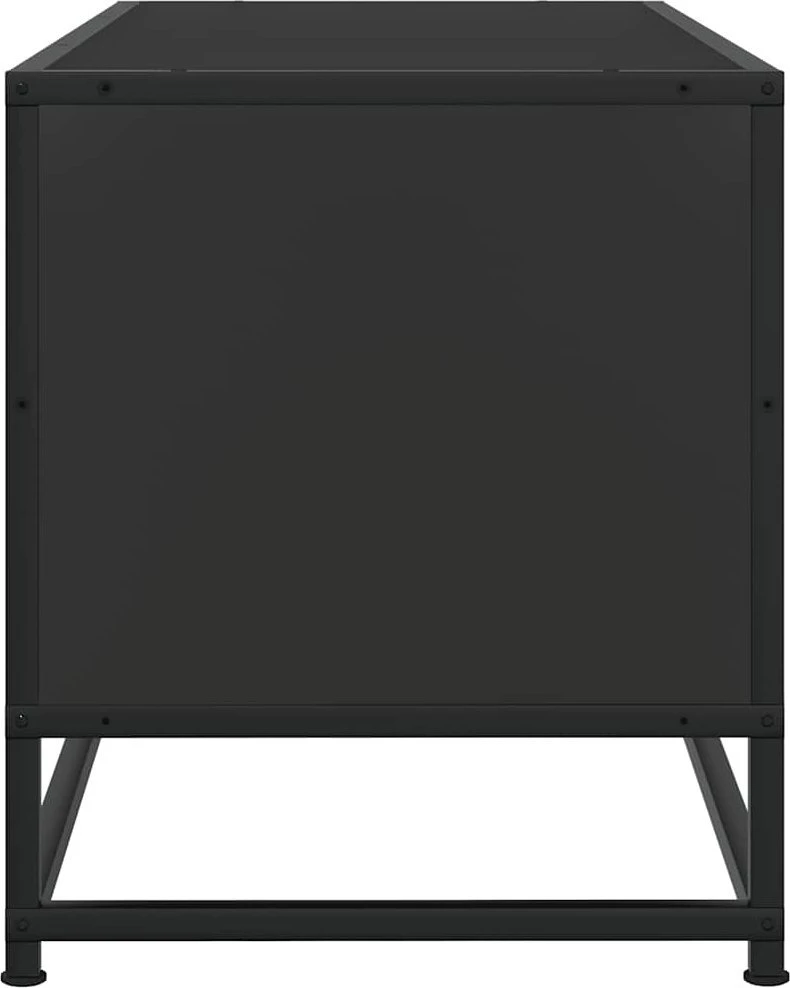 TV staliukas Televizoriaus spintelė, juoda, 100x34,5x40cm, mediena/metalas