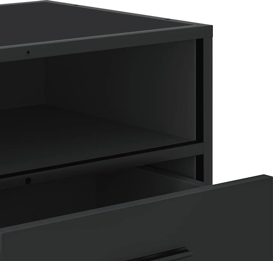 TV staliukas Televizoriaus spintelė, juoda, 100x34,5x40cm, mediena/metalas