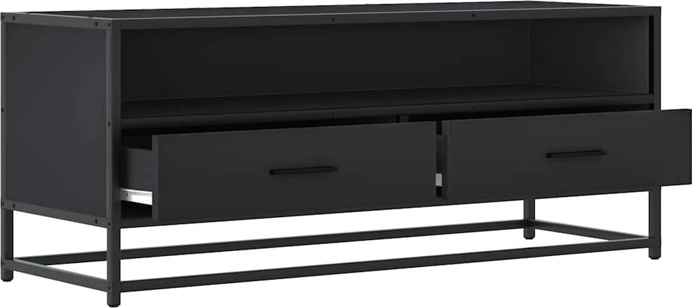 TV staliukas Televizoriaus spintelė, juoda, 100x34,5x40cm, mediena/metalas