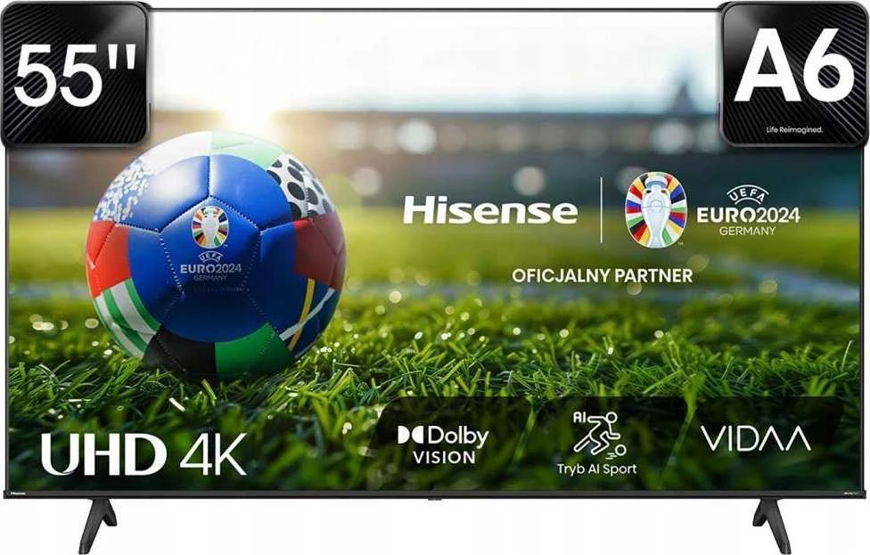 „Hisense UHD“ išmanusis televizorius | 55A6N | 55" | Išmanusis televizorius | VIDAA OS | UHD | Juodas