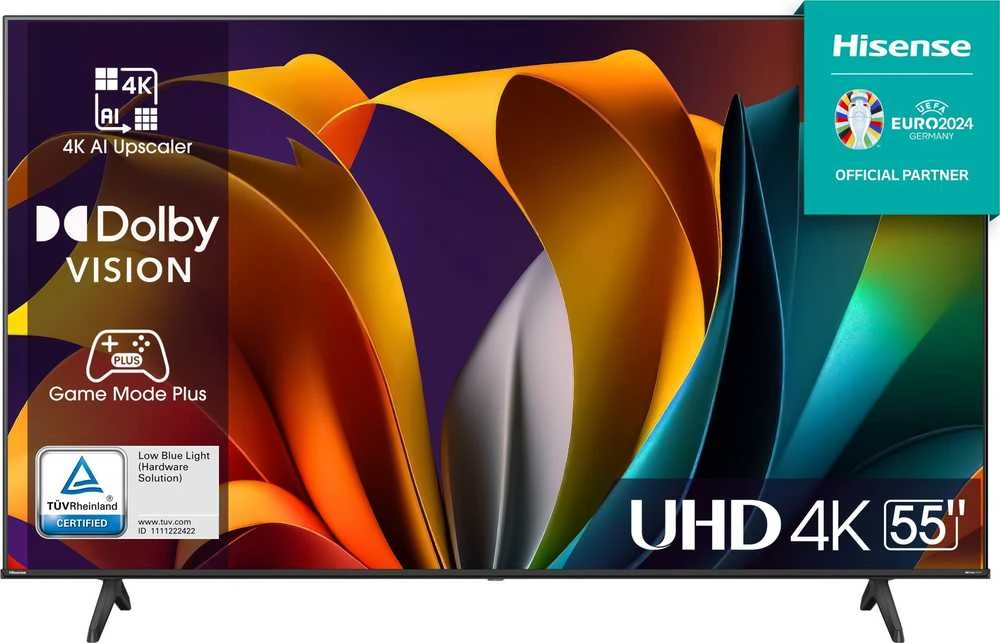 „Hisense UHD“ išmanusis televizorius | 55A6N | 55" | Išmanusis televizorius | VIDAA OS | UHD | Juodas