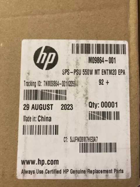 Hewlett Packard (HP) Maitinimo šaltinis serwerowy HP 550W power supply unit for HP