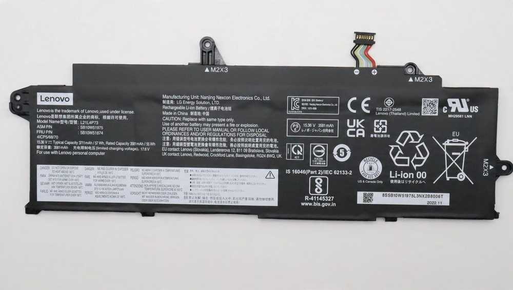 „Bateria Lenovo 57Wh“ vidinė ličio jonų baterija, skirta Lenovo nešiojamiesiems kompiuteriams