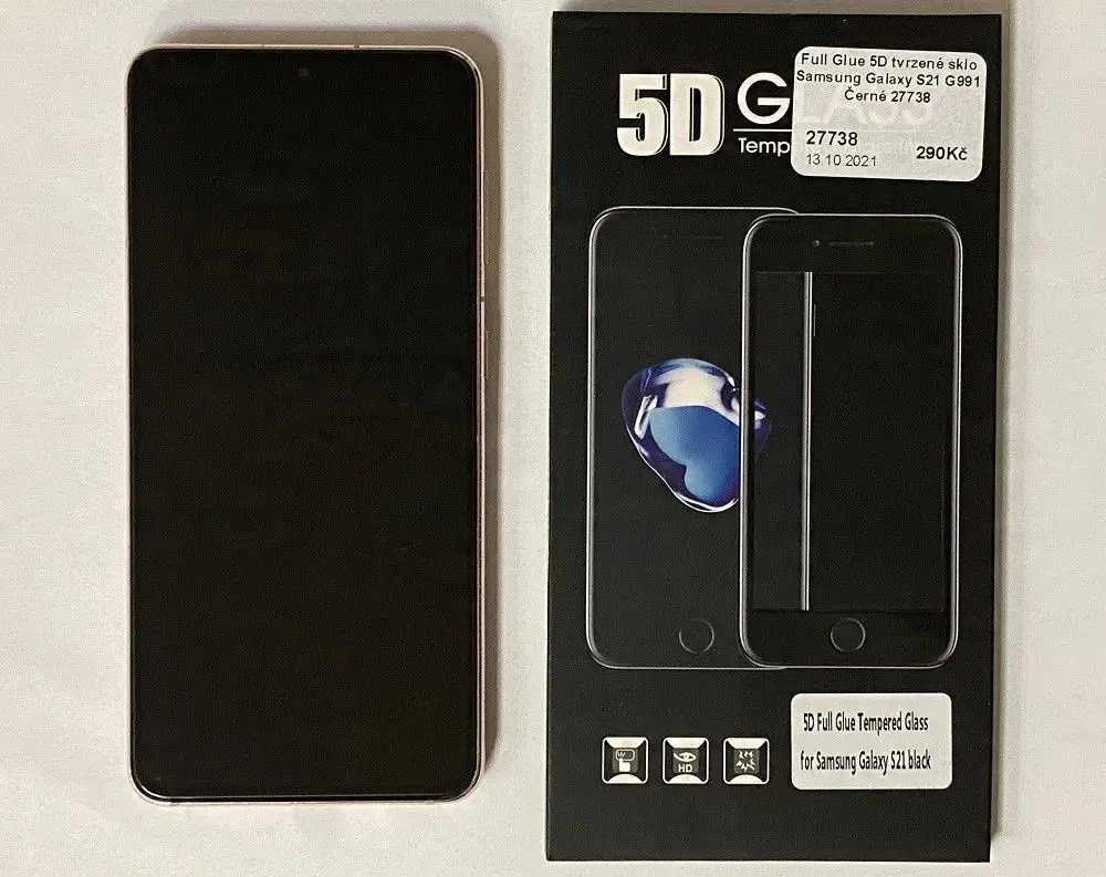 Reach LCD apsauginis stikliukas 9H 5D Samsung G991 S21 5G juodas