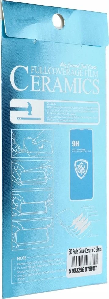 Oem 5D Full Glue Keramikinis stiklas - skirtas Xiaomi Redmi Note 12 Pro / 12 Pro + / 12 Explorer juodas