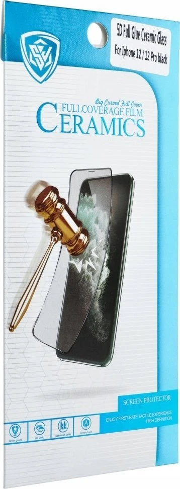 Oem 5D Full Glue Keramikinis stiklas - skirtas Xiaomi Redmi Note 12 Pro / 12 Pro + / 12 Explorer juodas