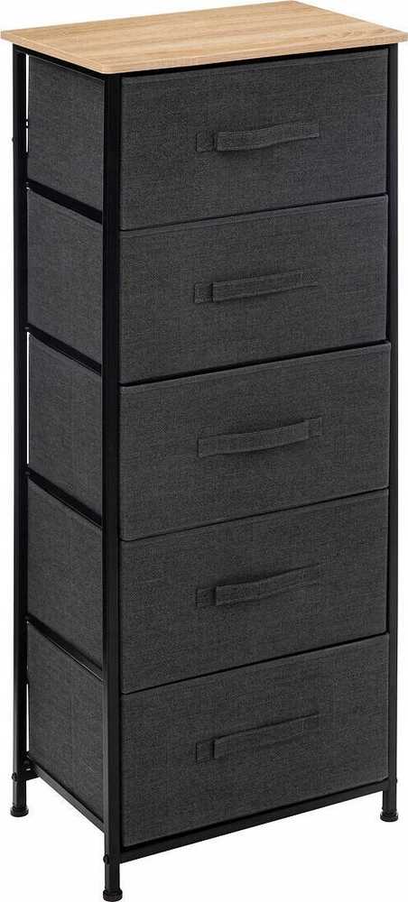 5five Simply Smart 55 lentyna su 5 tekstiliniais stalčiais TISS, 45 x 30 x 114 cm