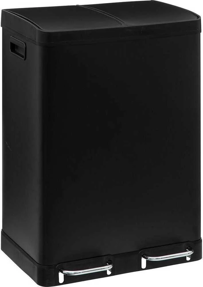 5five Simply Smart Ariane dviejų kamerų šiukšliadėžė, nerūdijantis plienas, su pedalu, 2 x 30 l