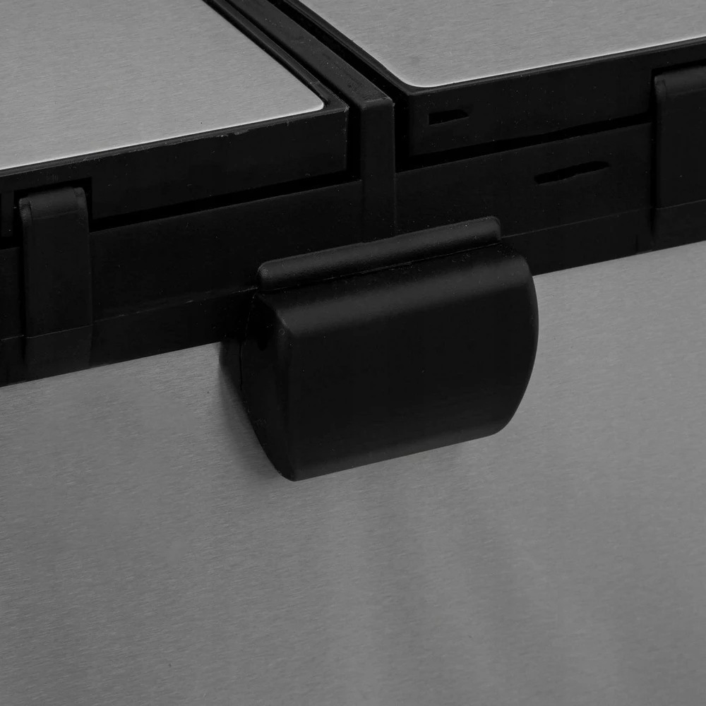 5five Simply Smart Steel Dviejų skyrių šiukšliadėžė Ariane, nerūdijančio plieno, su pedalu, 2 x 30 l