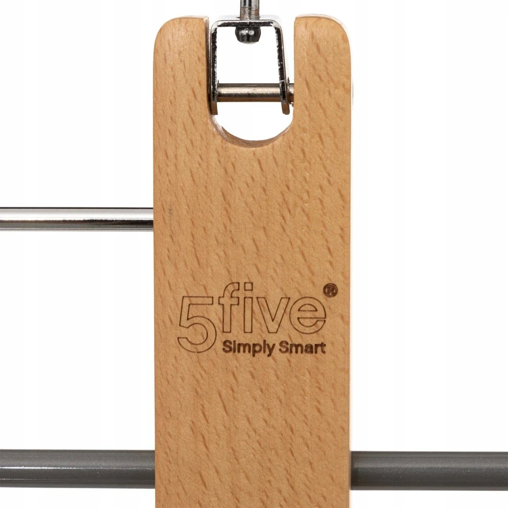 5five Simply Smart Medinė kelnių kabykla, 5 poros