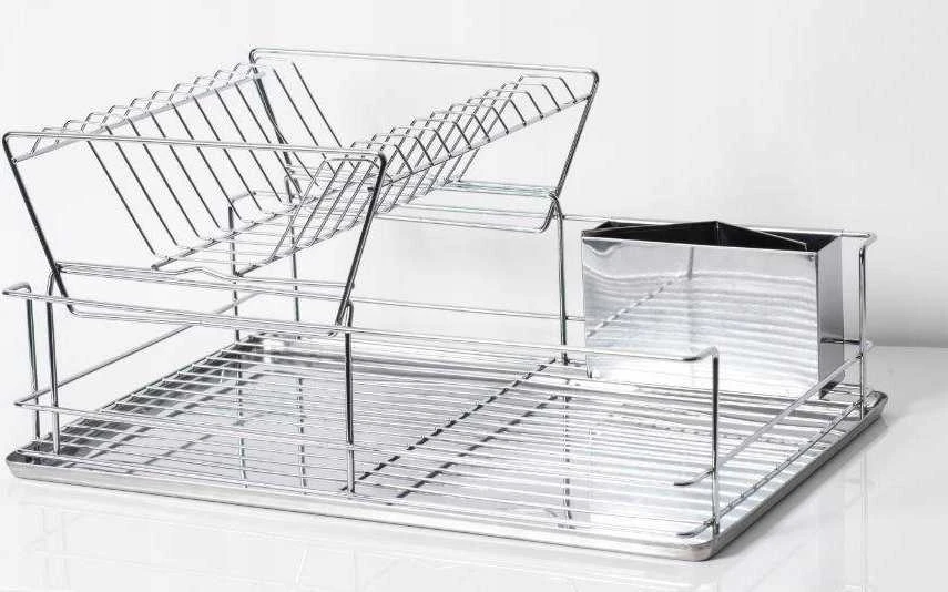 5five Simply Smart Steel Dviejų lygių indų džiovintuvas, lašinamas – nerūdijančio plieno