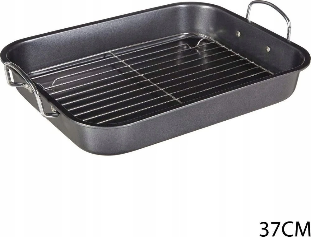 5five Simply Smart Steel Kepimo forma su grotelėmis ir rankenomis, 37 x 29 x 5,5 cm, nerūdijantis plienas