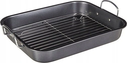 5five Simply Smart Steel Kepimo forma su grotelėmis ir rankenomis, 37 x 29 x 5,5 cm, nerūdijantis plienas