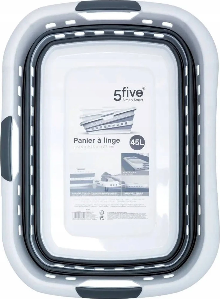 5five Simply Smart Sulankstomas skalbinių krepšelis, 45 l