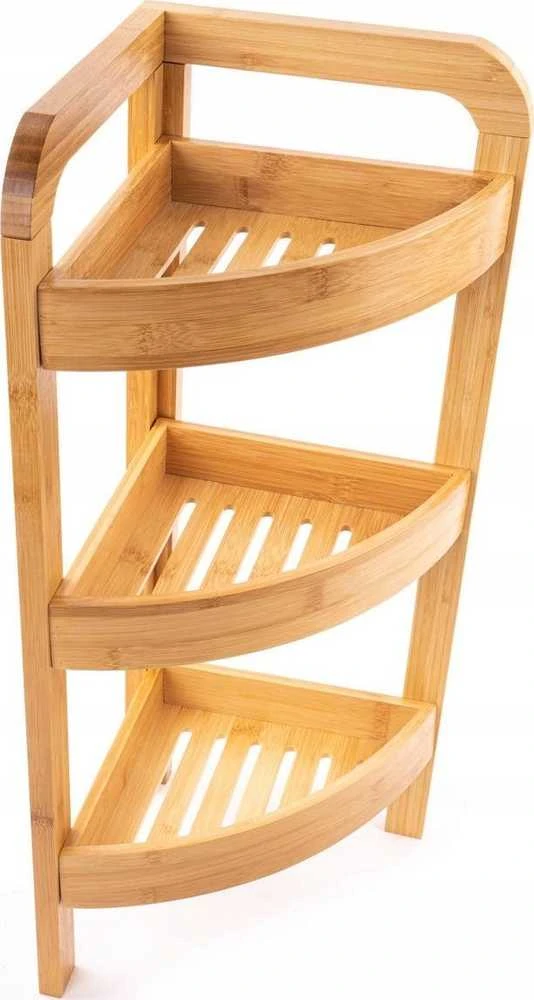 5five Simply Smart Bamboo Bambuko lentyna vonios kambariui, kampinė lentyna, skandinaviška lentyna, bambukinė lentyna, vonios baldai