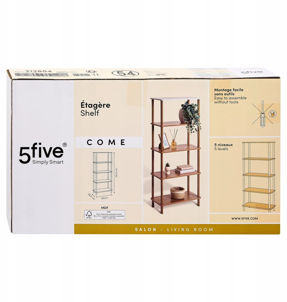 5five Simply Smart COME pastatoma lentyna, 5 lygiai, 141,5 cm