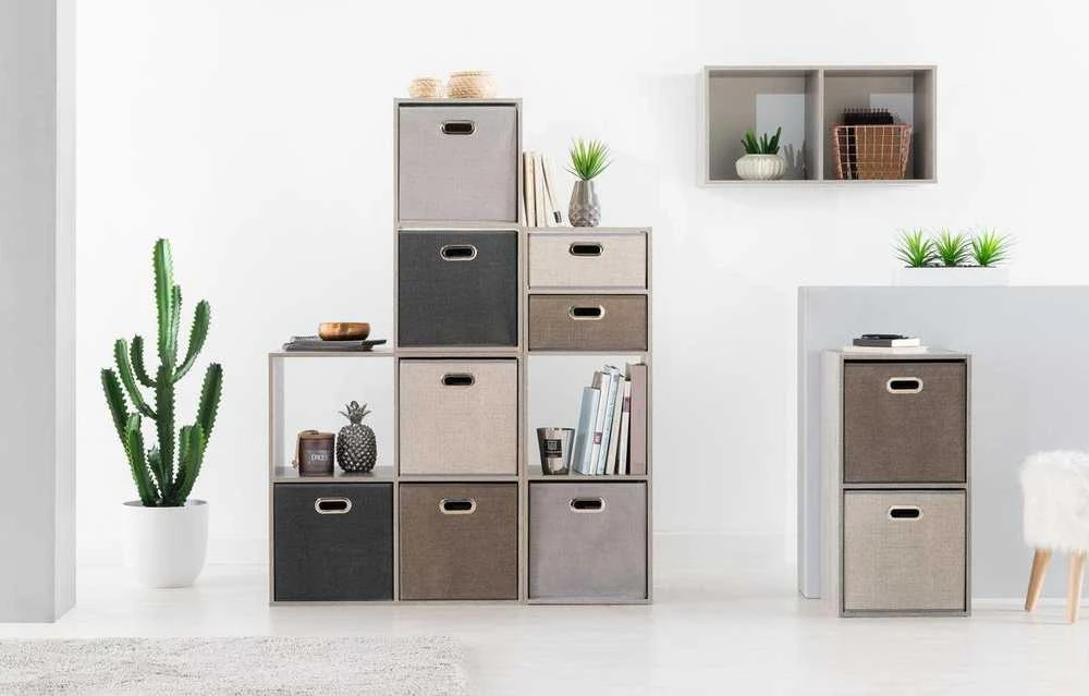 5five Simply Smart Dekoratyvinė lentyna, balta, 2 skyriai, aukštis 67,6 cm