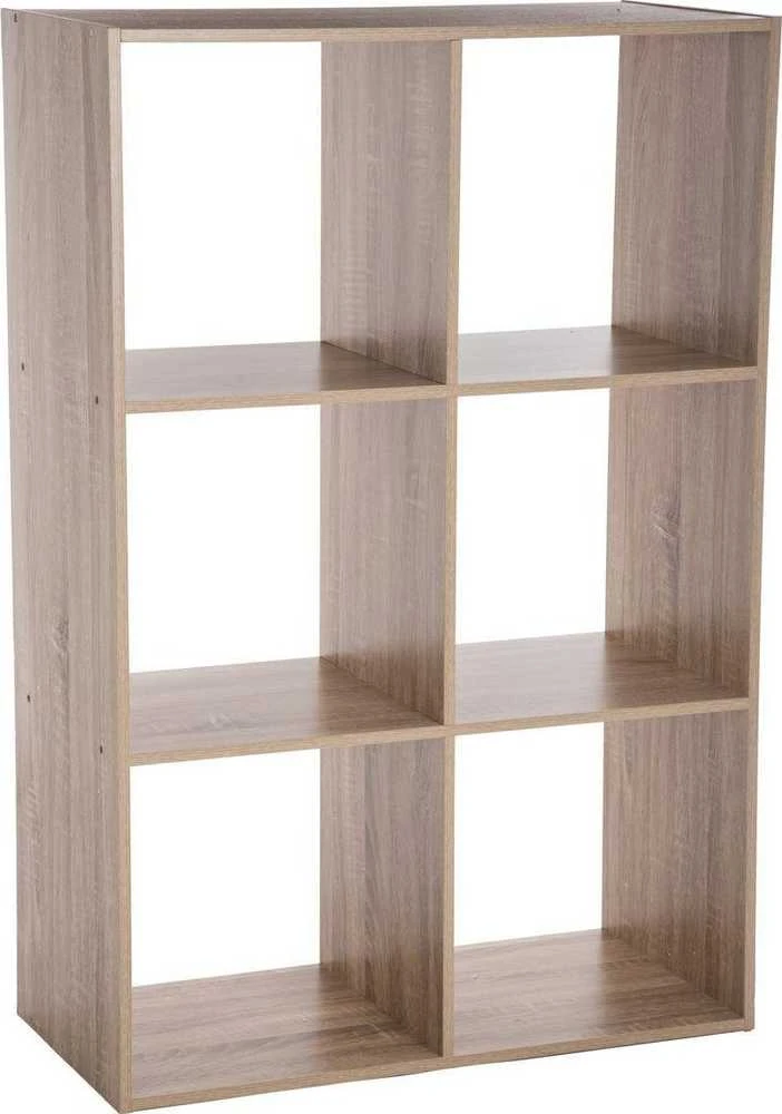 5five Simply Smart Dekoratyvinė lentyna, knygų lentyna, 6 lentynos, ruda, aukštis 100 cm.