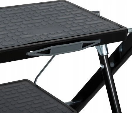 5five Simply Smart Metalinės dviejų lygių kopėčios, juodos spalvos