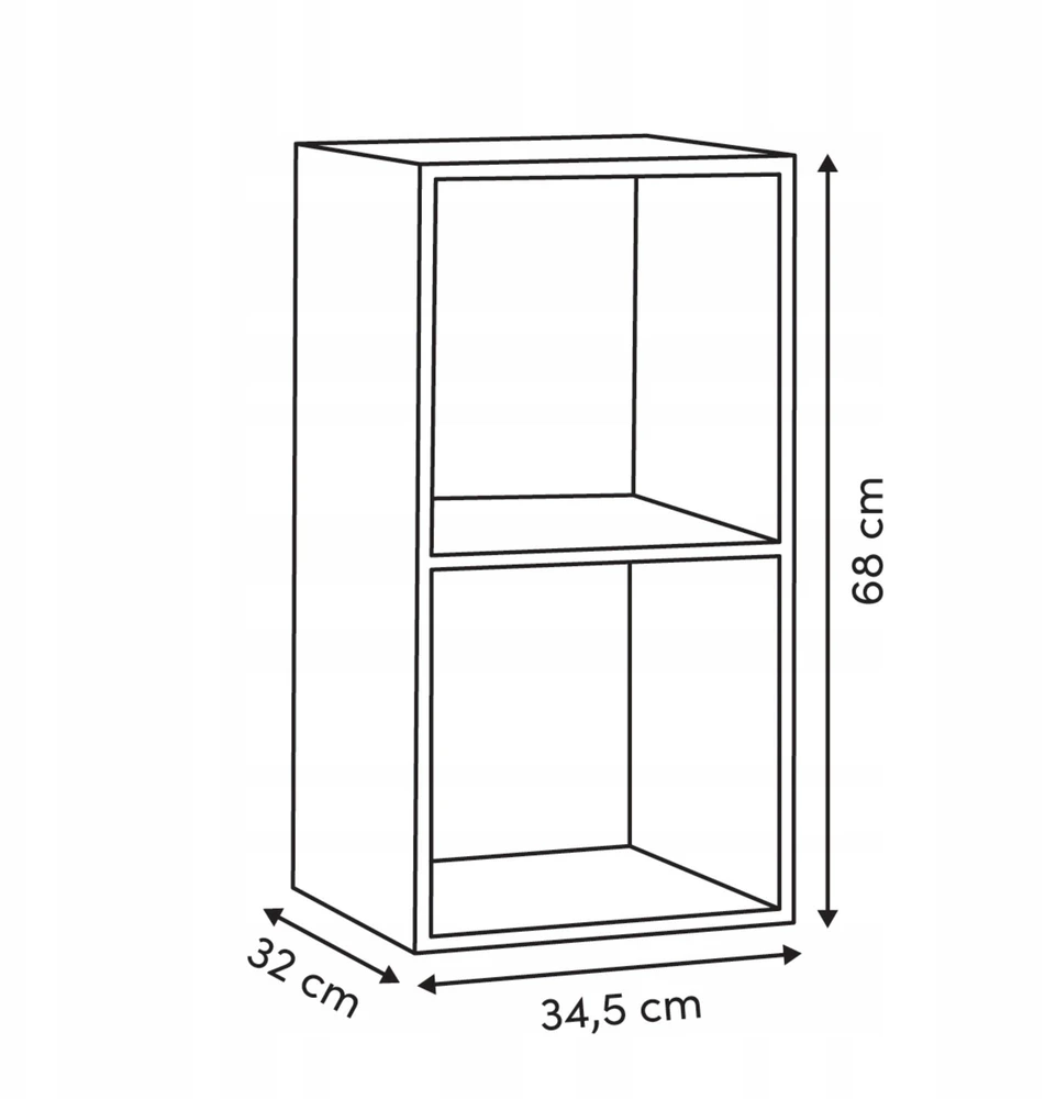 5five Simply Smart 5five Modulinė lentyna su 2 skyriais, 34,5 x 32 x 67,5 cm