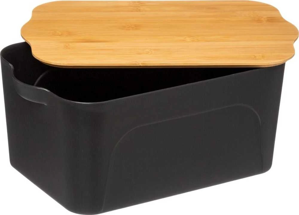 5five Simply Smart Bamboo Plastikinė dėžutė su bambukiniu dangteliu, 6,5 litro