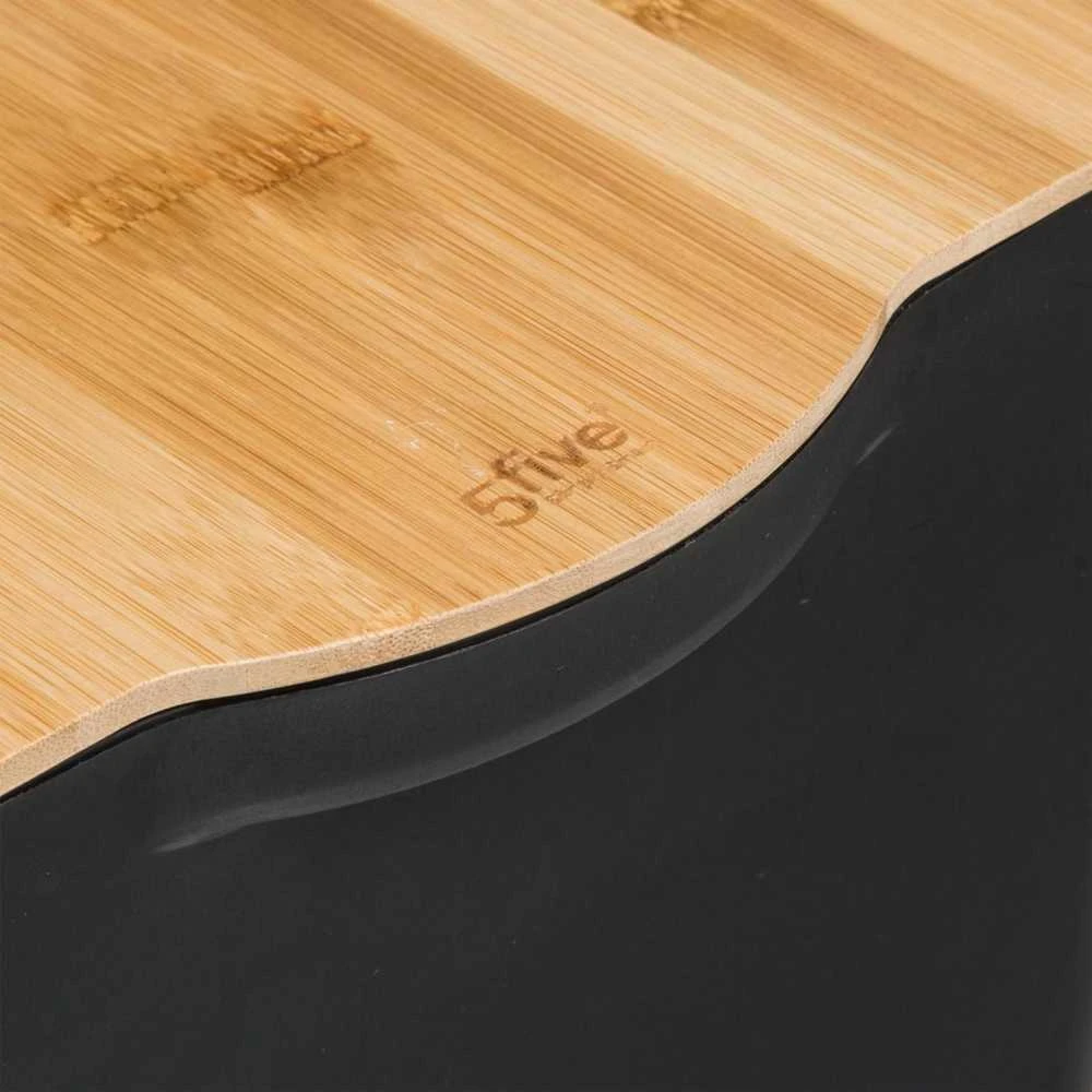 5five Simply Smart Bamboo Plastikinė dėžutė su bambukiniu dangteliu, 6,5 litro