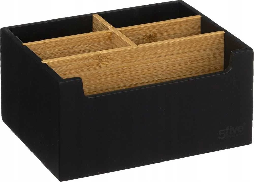 5five Simply Smart Bamboo Bambuko organizatorius kosmetikai, 5 skyreliai