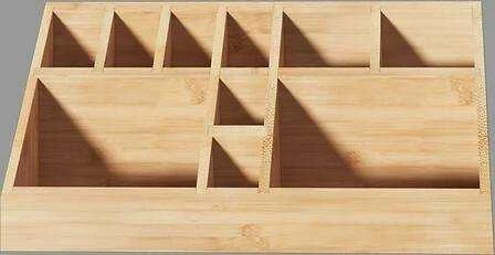 5five Simply Smart Bamboo Bambuko tvarkyklė indams, kosmetika, daugiafunkcis, 100% bambukas