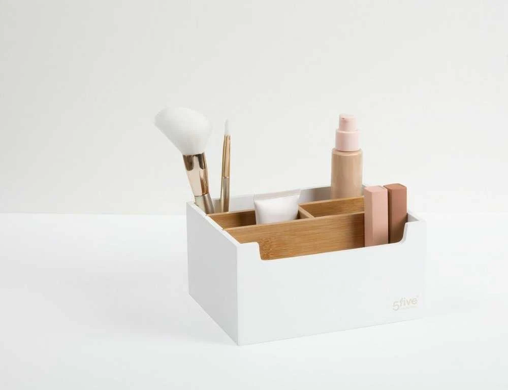 5five Simply Smart Bamboo Bambuko organizatorius kosmetikai, 5 skyreliai