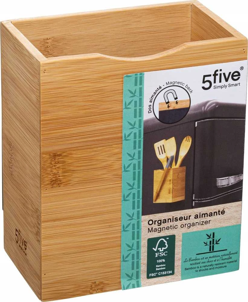5five Simply Smart Bamboo Virtuvės organizatorius su magnetu, S, bambukas