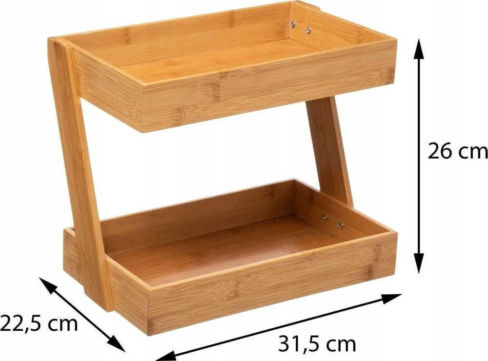5five Simply Smart Bamboo Bambuko virtuvės organizatorius, 2 lygiai