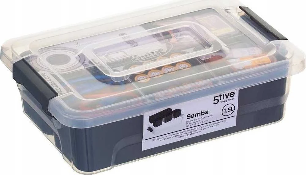 5five Simply Smart SAMBA smulkmenų organizatorius, 1,5L, plastikinis
