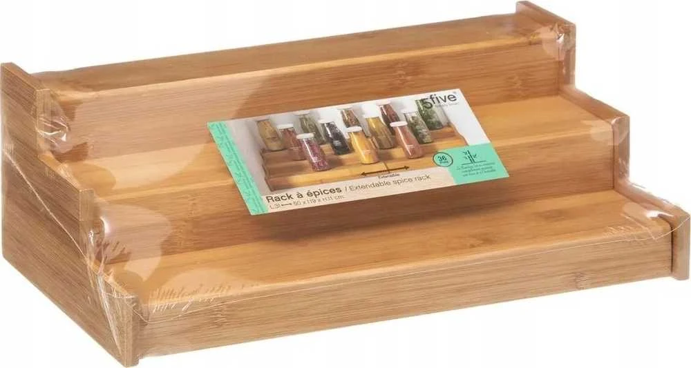 5five Simply Smart Bamboo Bambuko prieskonių organizatorius, 3 lygiai