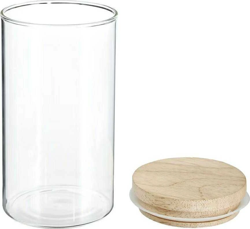 5five Simply Smart Bamboo Birių maisto produktų talpa su bambukiniu dangteliu, sandari, 1 l