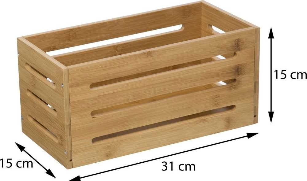 5five Simply Smart Bamboo Medinė balkono dėžė, bambukinė, 15 x 31 cm