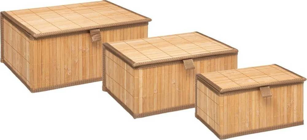 Five_S_Smart RINKINYS KREPŠIŲ 3 VNT BAMBUKINIAI