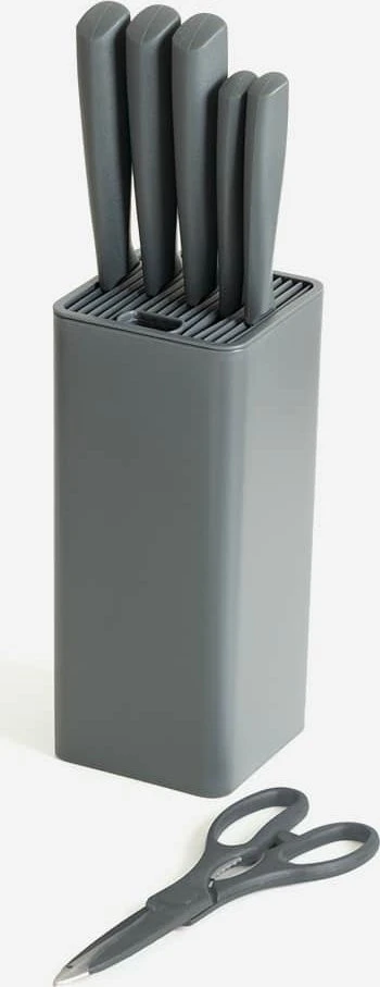 5five Simply Smart 5 NEO virtuvinių peilių rinkinys stove + žirklės, 7 elementai