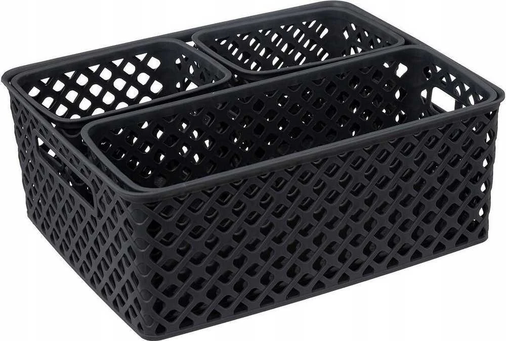 5five Simply Smart Plastikinių laikymo krepšelių rinkinys FOLK, 4 vnt.
