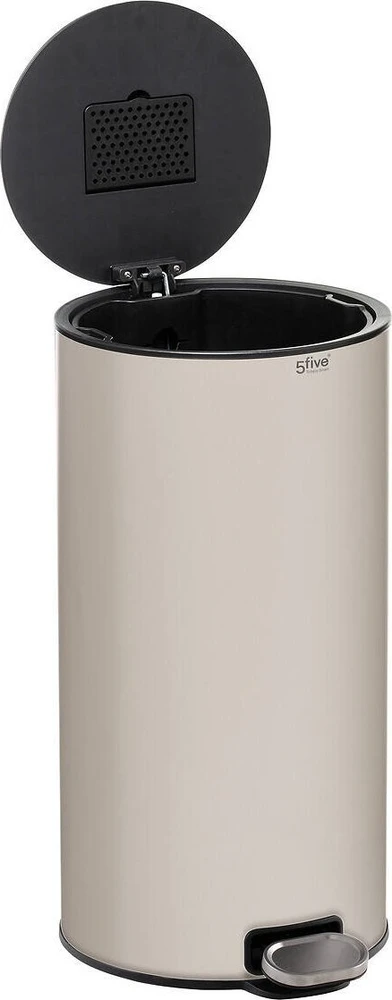 5five Simply Smart Metalinė šiukšliadėžė ARGILE DELTA, su kvapų neutralizatoriumi, 30 l
