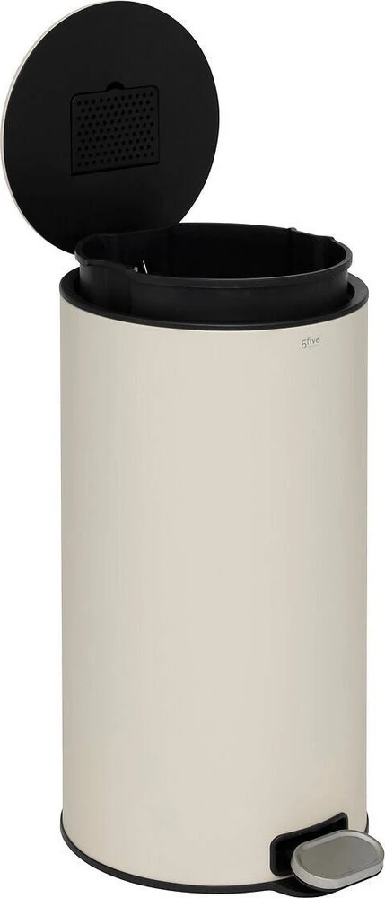 5five Simply Smart Metalinė šiukšliadėžė ARGILE DELTA, su kvapų neutralizatoriumi, 30 l