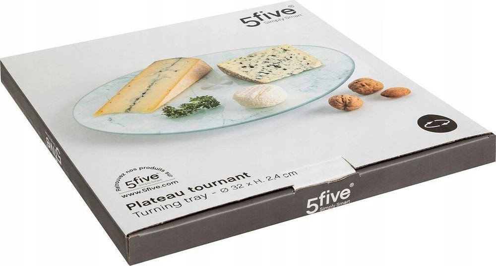5five Simply Smart Stiklinis patefonas, marmurinis efektas, Ø 32 cm